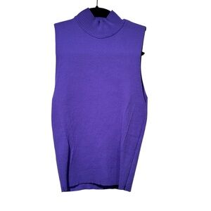 Zara Sleeveless Turtleneck Purple Top - Size S